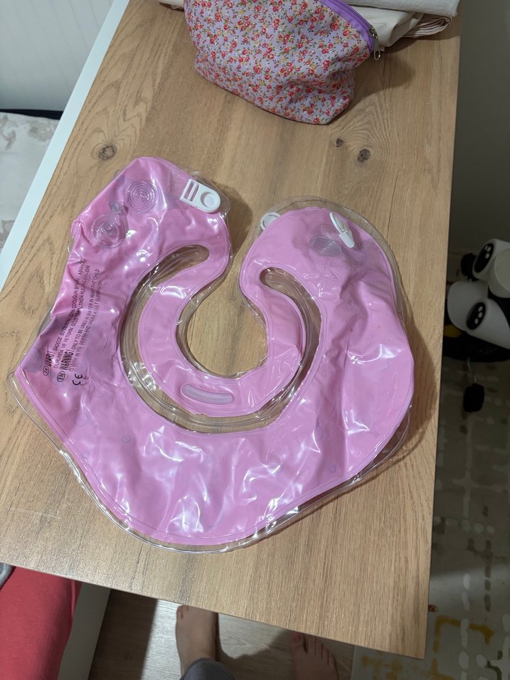 Pembe Baskılı Bebek Boyunluk bebek - Görsel 2