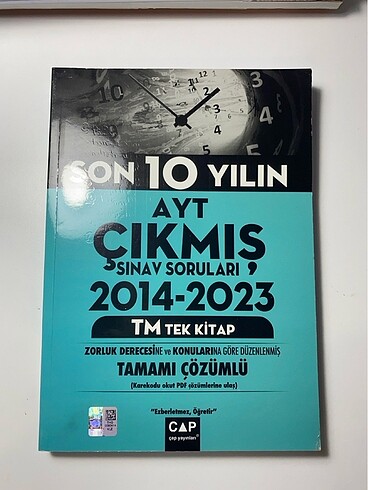 Çap Yayınları Ayt TM Son 10 Yılın Çıkmış Soruları
