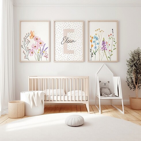 Zara Home Kız çocuk odası tablo poster