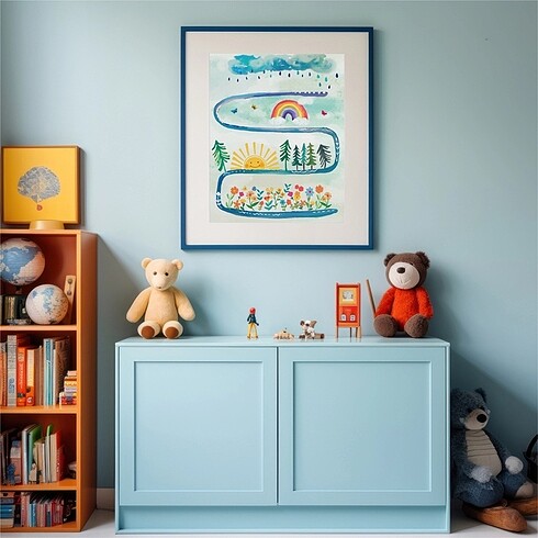 Beden Çocuk odası güneş poster
