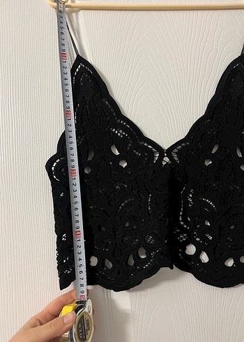 Nakışlı Siyah Gotik Mini Bralet - Görsel 3