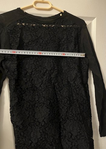 Dantelli Siyah Uzun Kollu Bluz - Görsel 6