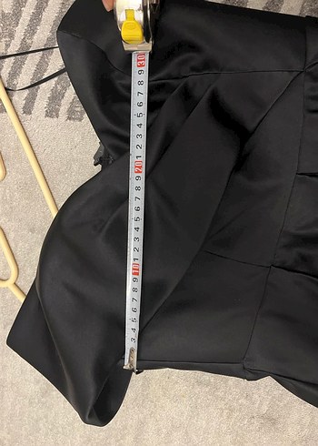 Tek Omuz Drapeli Siyah Uzun Abiye Elbise - Görsel 4