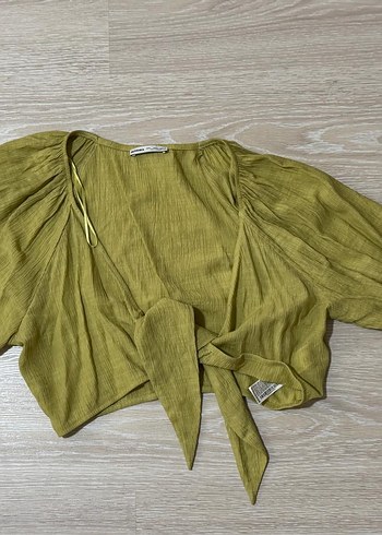 Bohem Tarz Khaki Keten Bluz