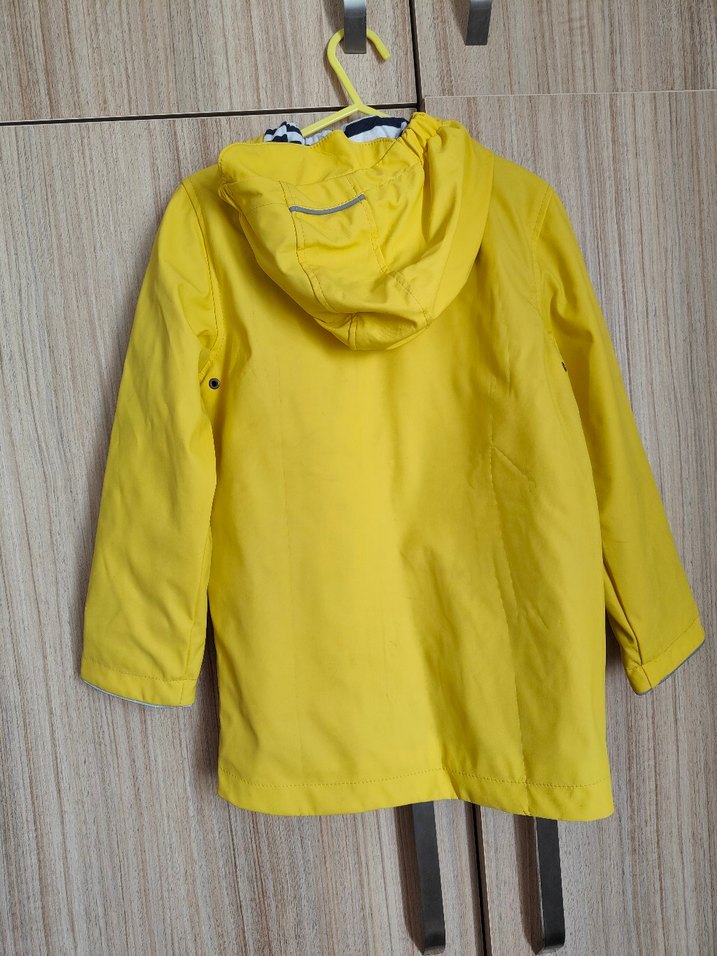 Sarı Erkek Çocuk Düğmeli Yağmurluk - Görsel 4
