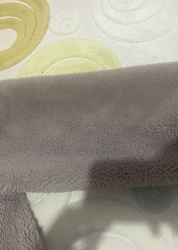 Bej Kadın Peluş Kapüşonlu Ceket - Görsel 7