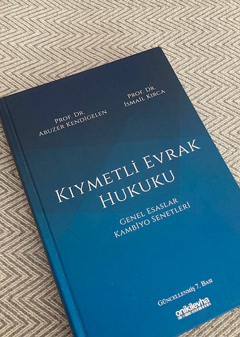 Kıymetli Evrak Hukuku - Kendigelen, Kırca 7. bası