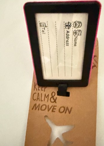 Pembe Bavul Etiketi Renkli Yazılı - Görsel 2