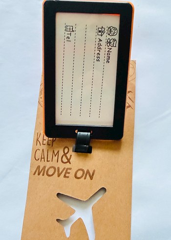 Renkli Turuncu Bavul Etiketi - Görsel 2