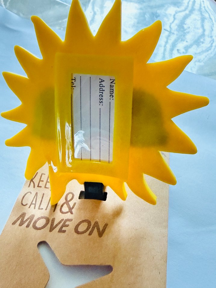 Sarı Renkli Plaj Temalı Bavul Etiketi - Görsel 2