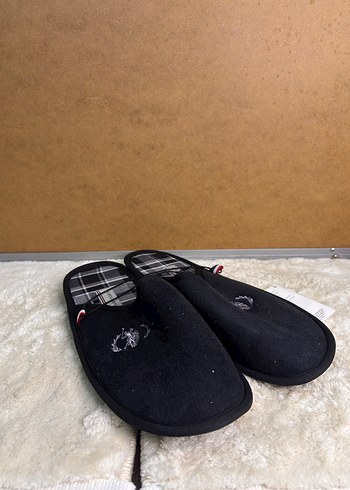 U.S polo Siyah Erkek Ev Terliği Velcro Bantlı - Görsel 5