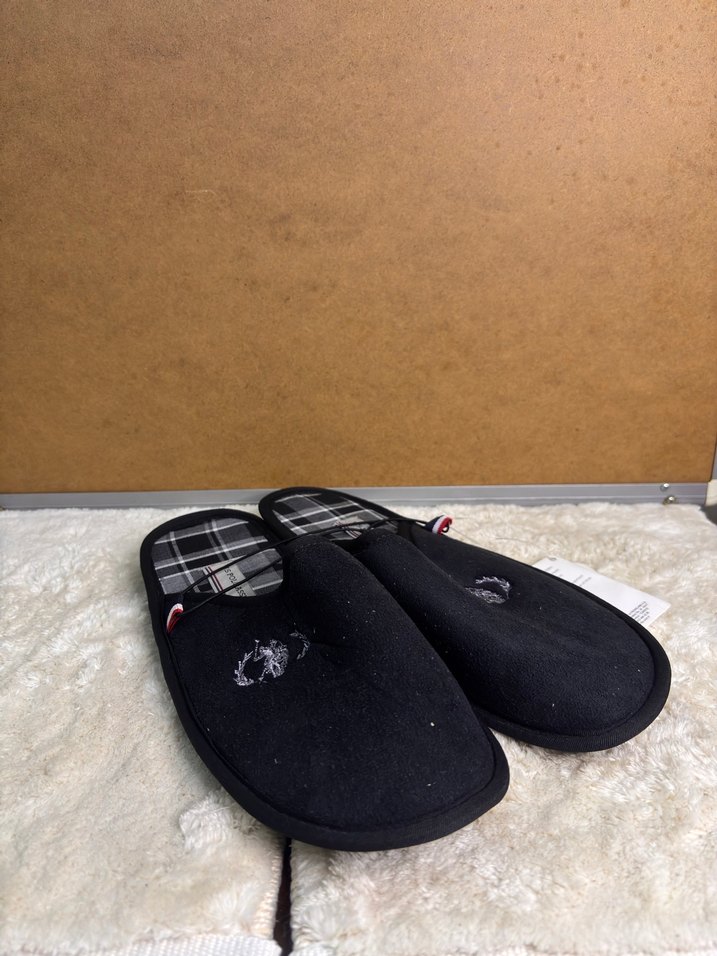 U.S polo Siyah Erkek Ev Terliği Velcro Bantlı - Görsel 5