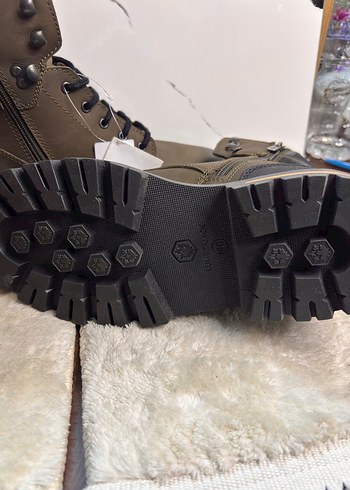 Lumberjack haki Deri Erkek Botlar - Görsel 5