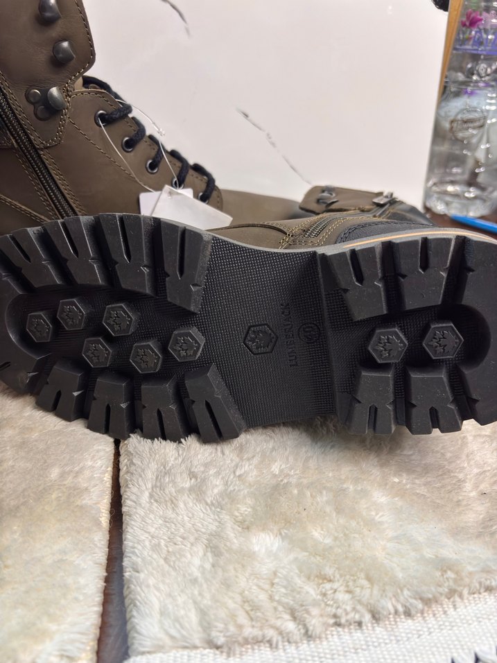 Lumberjack haki Deri Erkek Botlar - Görsel 5