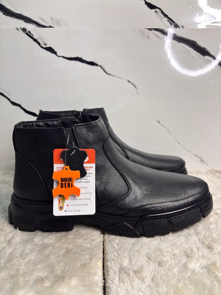 Polarıs 5 Nokta Erkek Siyah Fermuarlı Günlük Bot - Görsel 3