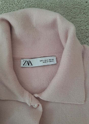 Pembe Düğmeli Uzun Kollu Zara Bluz çok cici - Görsel 3