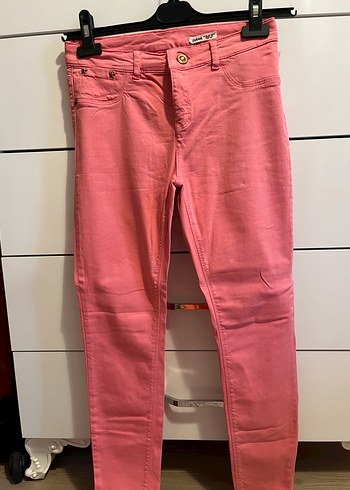 Pembe Skinny Denim Kadın Pantolon
