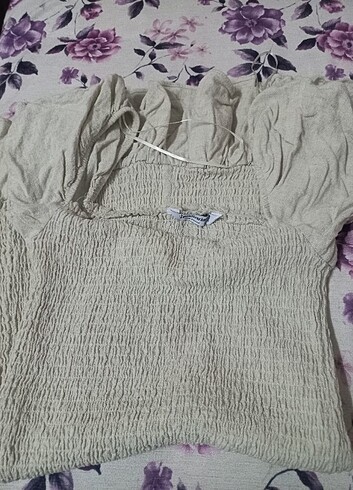 Stradivarius Krem elbise