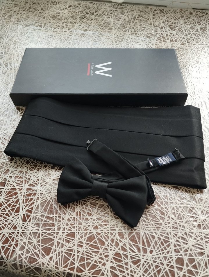 Siyah Klasik Erkek Papyon ve Kuşak Seti - Görsel 2