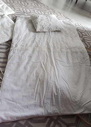 çocuk uyku seti  yorgan dantelli beşik kenarı i - Görsel 6