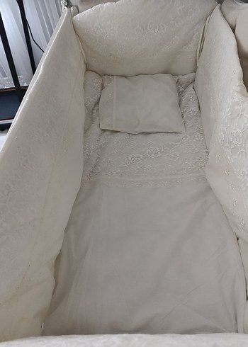 çocuk uyku seti  yorgan dantelli beşik kenarı i - Görsel 14