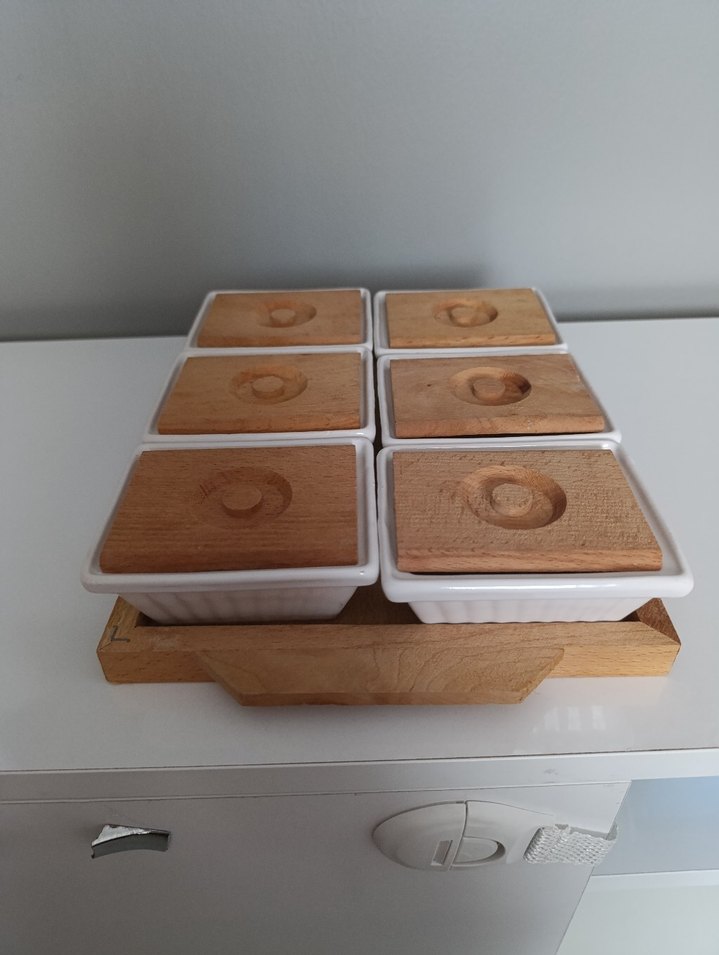 Bej Kapaklı 6'lı Saklama Kabı Seti - Görsel 4