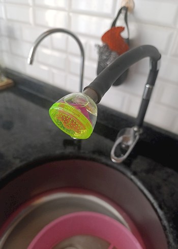 Renkli Mavi musluk başlığı - Görsel 3