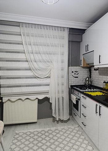 Beyaz Modern Tül Perde kanat 2 adet - Görsel 14