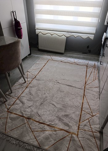 Modern Klasik Gold Beyaz Halı - Görsel 8