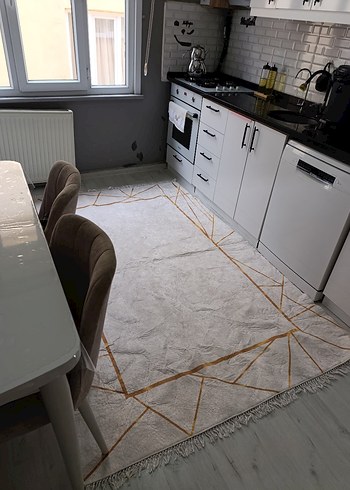 Modern Klasik Gold Beyaz Halı - Görsel 2