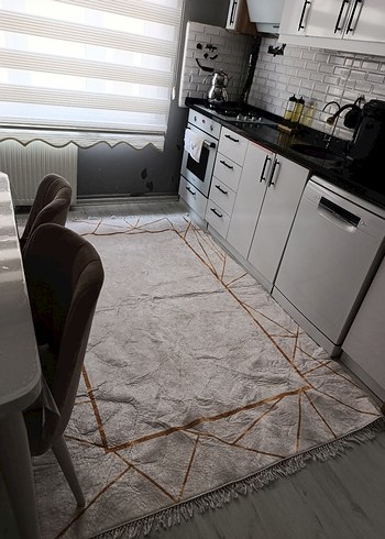 Modern Klasik Gold Beyaz Halı - Görsel 10