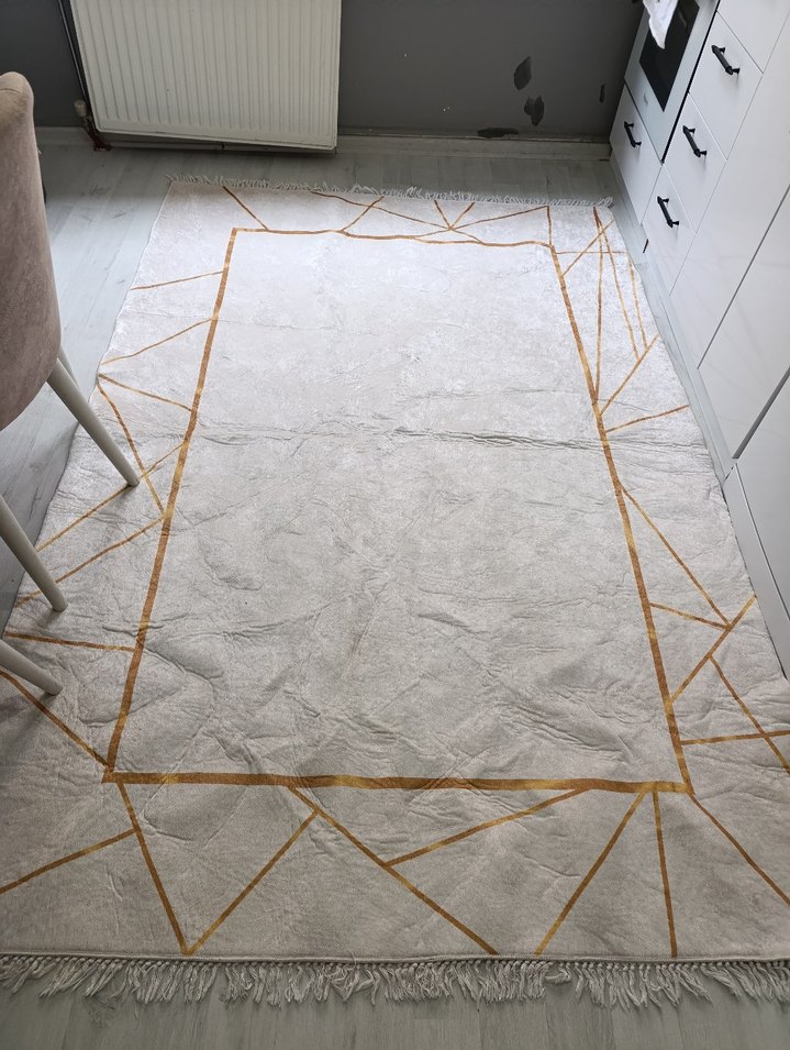 Modern Klasik Gold Beyaz Halı - Görsel 3