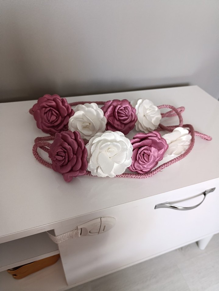 Bohem Pembe Kurdeleli Örgü perde Aksesuarı - Görsel 3