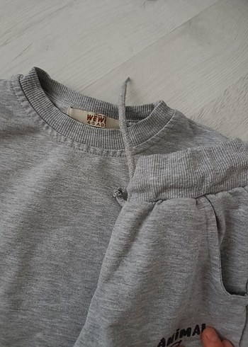 Aniij Baby Gri Erkek Çocuk Sweatshirt ve Eşofman Takımı