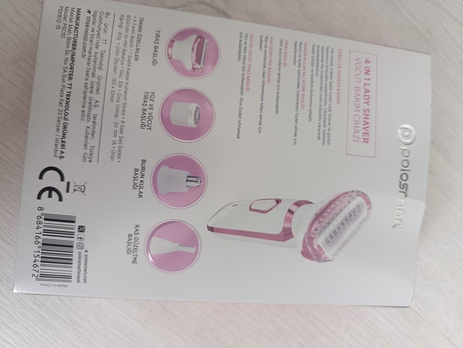 4'ü 1 Arada Pembe Kadın Epilatör Seti - Görsel 4