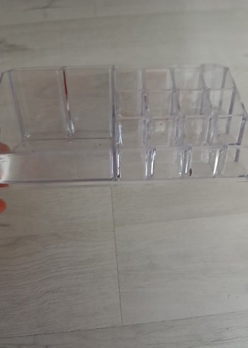 Beden Bej Renkli Şeffaf Makyaj Organizeri