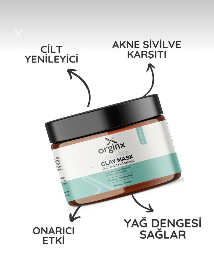 ORGINX ÖLÜ DENİZ KIL MASKESİ - Görsel 3