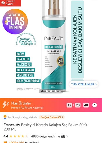 EMBEAUTY saç bakım sütü - Görsel 2