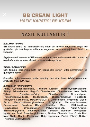 VANG BB Cream Işıltılı Açık Bej SPF30+ - Görsel 8