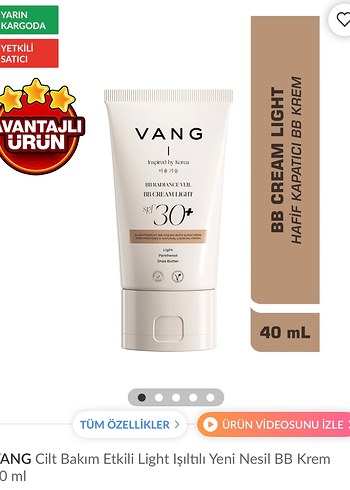 VANG BB Cream Işıltılı Açık Bej SPF30+ - Görsel 4