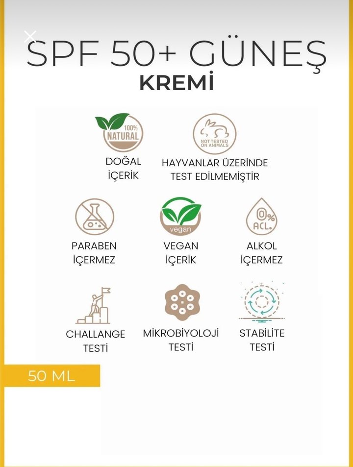 Beaute Attendue SPF 50+ Güneş Kremi 50 ml - Görsel 3