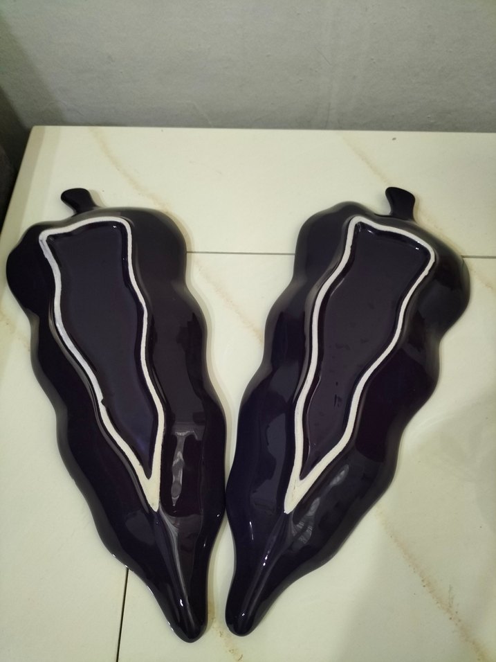 koyu lacivert dekoratif porselen sunumluk - Görsel 2