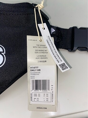 Beden siyah Renk Adidas Spor Bel Çantası