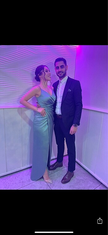 saten sıfır kol abiye elbise