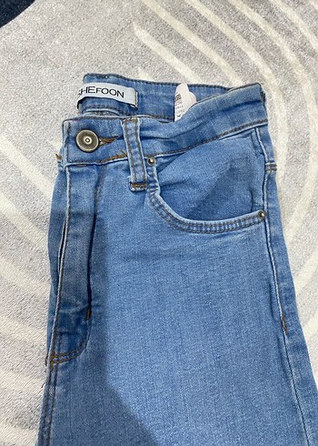 27 Beden Düğmeli Mavi Kadın Skinny Jean