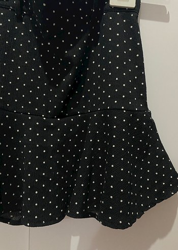 Puantiye Desenli Şort Etek - Görsel 2