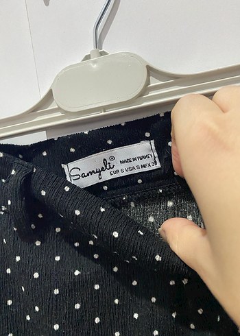 Puantiye Desenli Şort Etek - Görsel 4