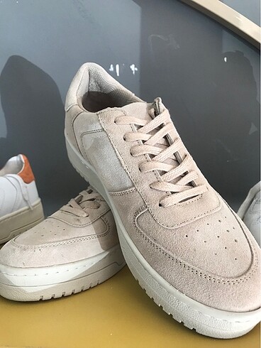 Hakiki Deri Bağcıklı Sneakers