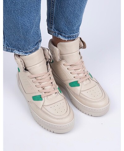 37 Beden HAKİKİ DERİ BAĞCIKLI SNEAKERS