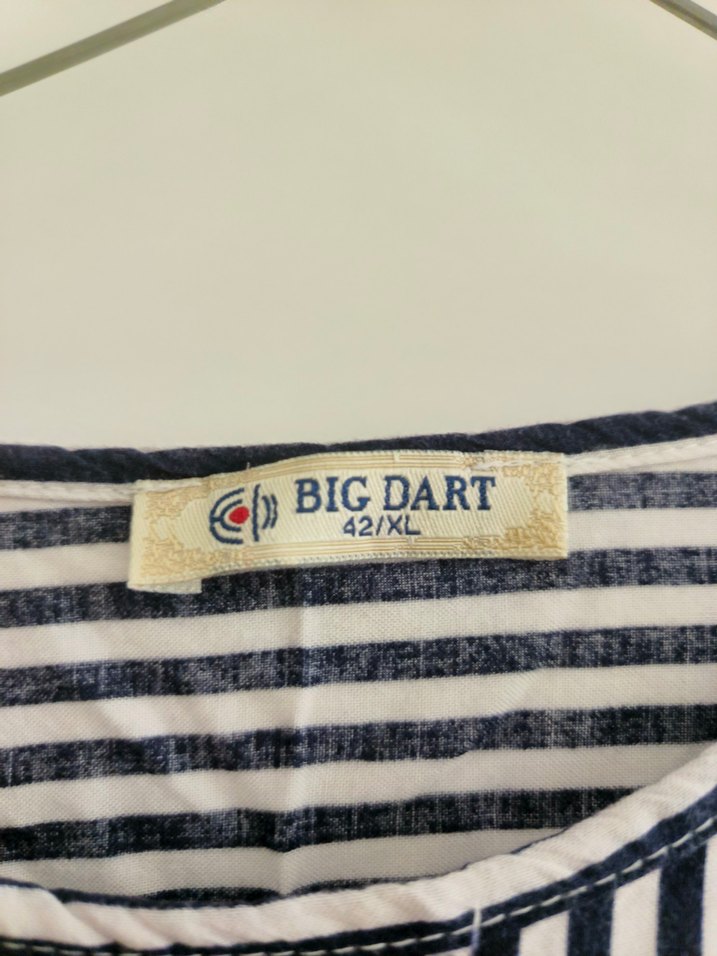 Renkli Püsküllü Çizgili Kadın Uzun Gömlek - Görsel 3